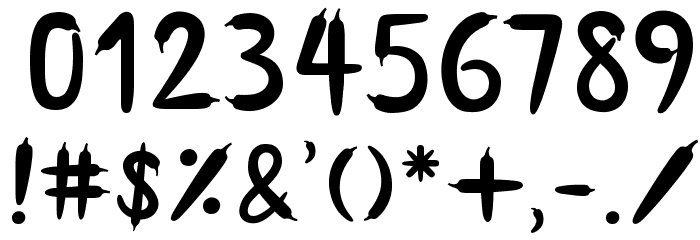 Hot PepperOne Font OTHER CHARS
