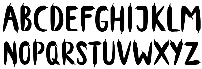 Hot PepperOne Font LOWERCASE