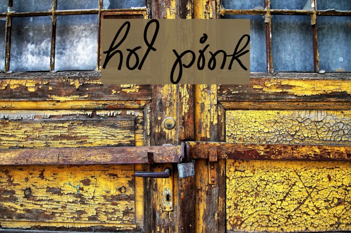 Hot Pink Font examples
