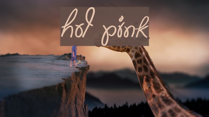 Hot Pink Font examples