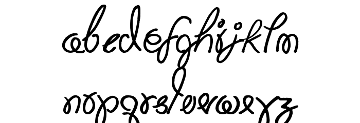 Hot Pink Font LOWERCASE