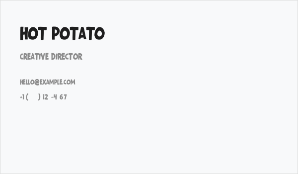 Hot Potato Business Card