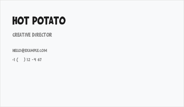 Hot Potato Business Card