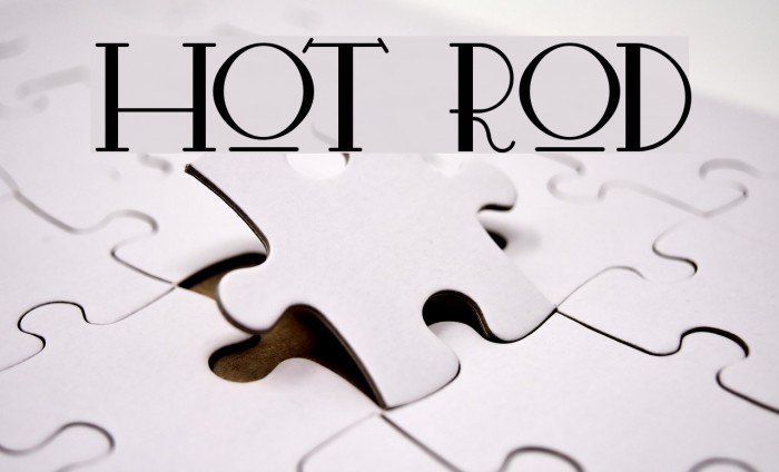 Hot Rod Font examples.
