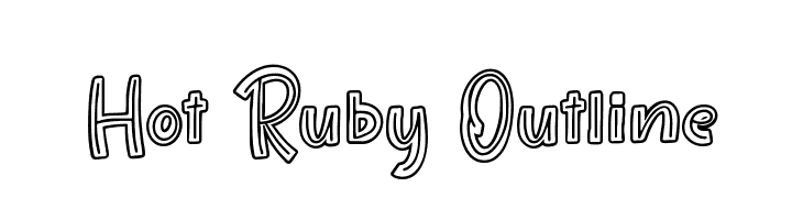 Hot Ruby Outline  Fuentes Gratis Descargar