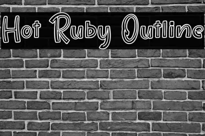Hot Ruby Outline Font examples
