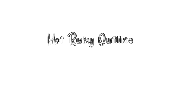 Hot Ruby Outline Logo