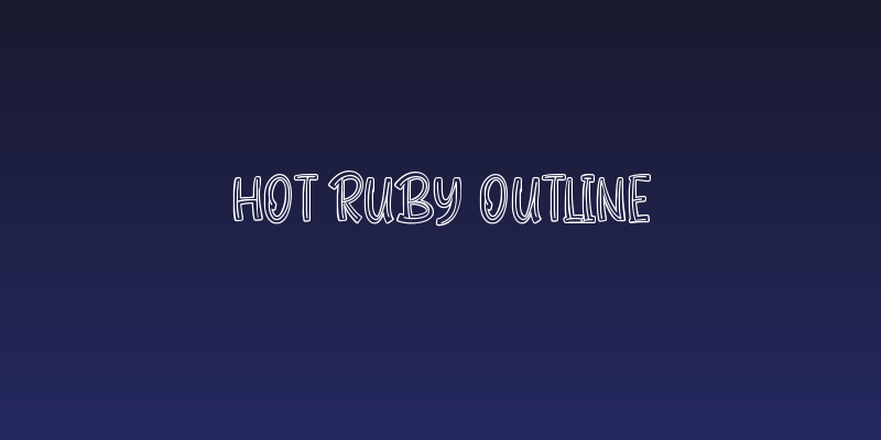 Hot Ruby Outline Social Header