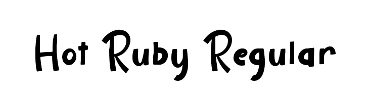 Hot Ruby Regular  नि: शुल्क फ़ॉन्ट्स डाउनलोड