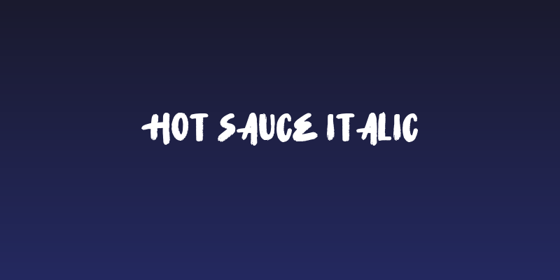 Hot Sauce Italic Social Header