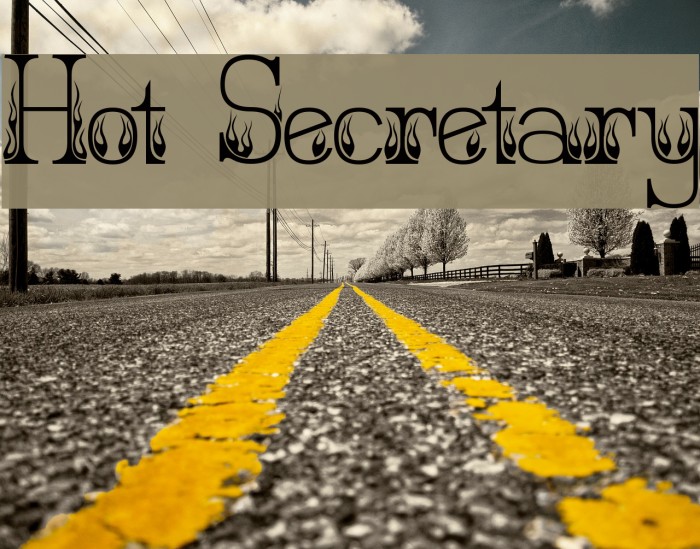 Hot Secretary Font examples