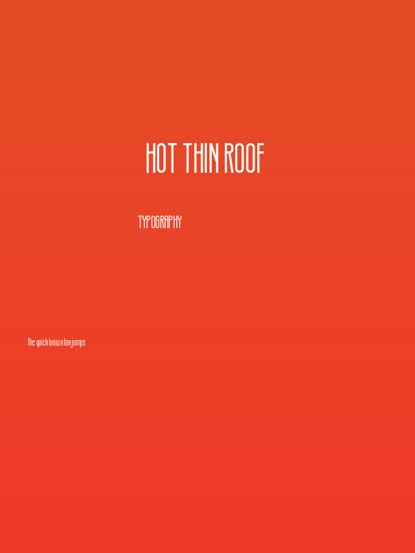 Hot Thin Roof Poster