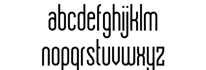 Hot Thin Roof Font LOWERCASE