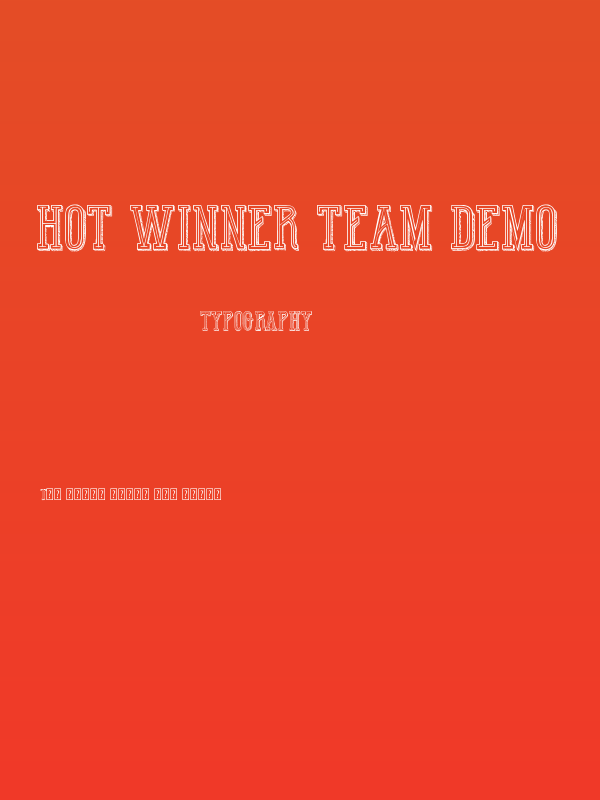 Hot Winner Team DEMO Poster
