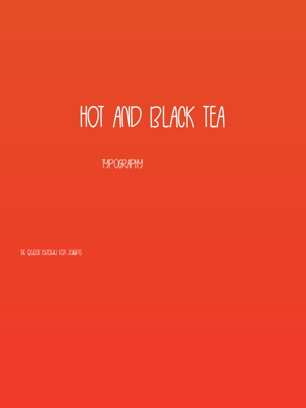 Hot and Black Tea Poster