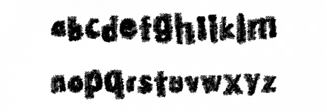 HotDiscovery Schriftart Kleinbuchstaben
