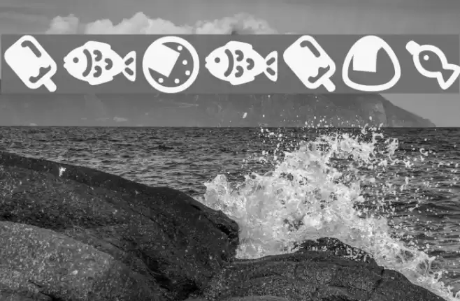 HotDogsNFishDingbats Font examples