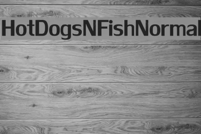 HotDogsNFishNormal Font examples