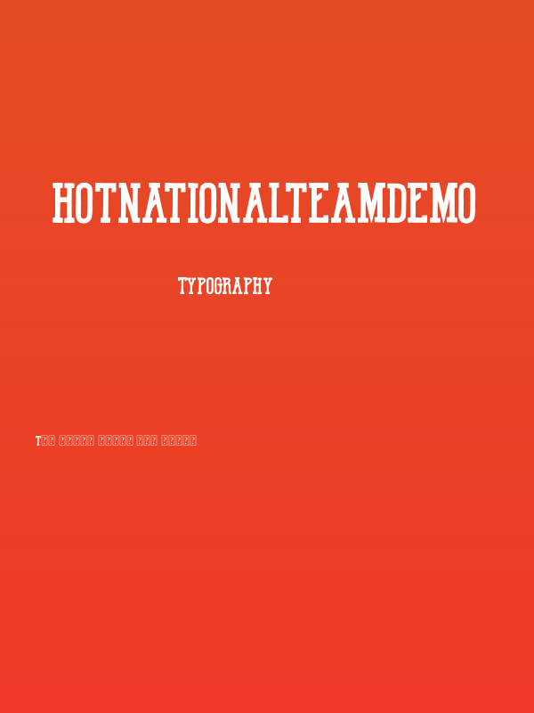HotNationalTeamDEMO Poster