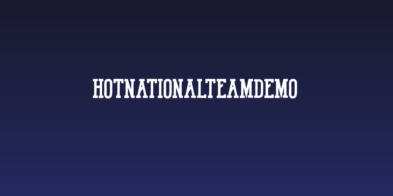 HotNationalTeamDEMO Social Header