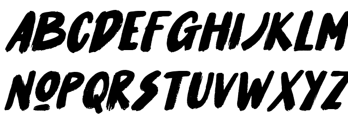 HotSauce-Italic Font LOWERCASE