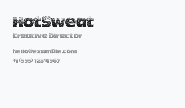 HotSweat Business Card