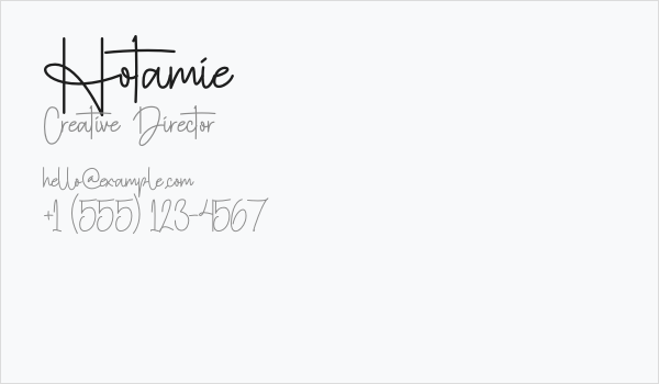 Hotamie Business Card