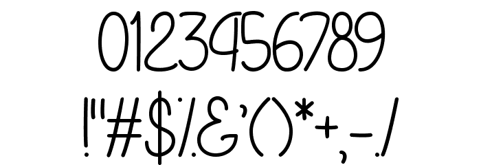HotandBlackTea Font OTHER CHARS