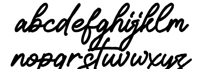 Hotcold Schriftart Kleinbuchstaben