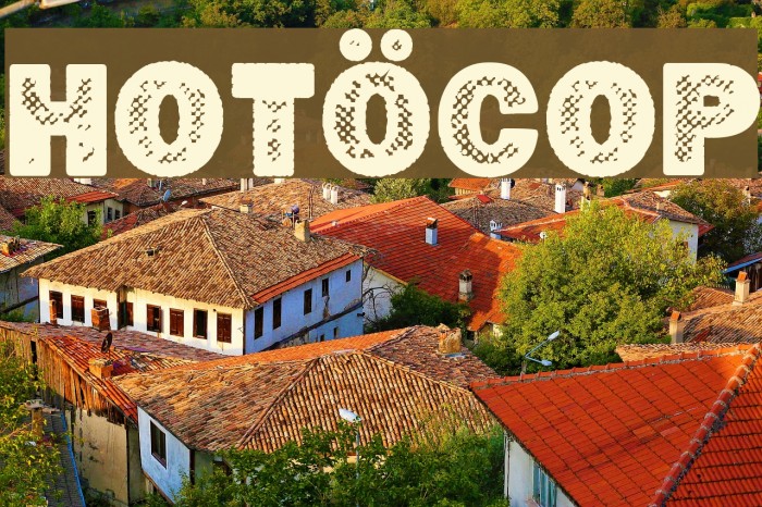 Hotöcop Font examples