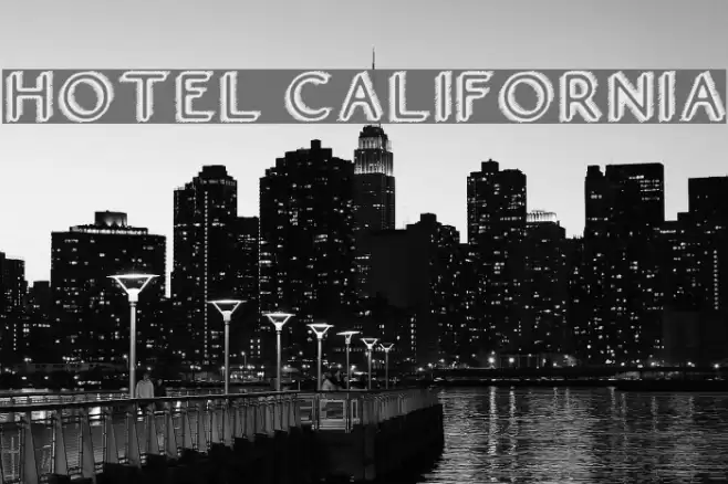 Hotel California Font examples