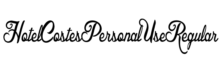 Hotel Costes Personal Use Regular फ़ॉन्ट