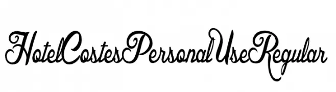Hotel Costes Personal Use Regular  تنزيل الخطوط