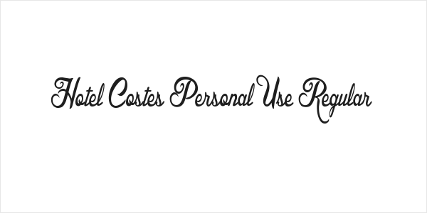 Hotel Costes Personal Use Regular Logo