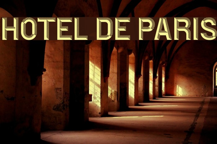 Hotel De Paris फ़ॉन्ट examples