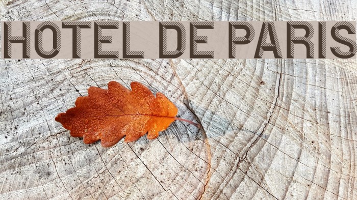 Hotel De Paris फ़ॉन्ट examples