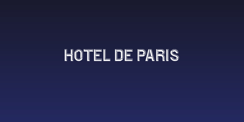 Hotel De Paris Social Header