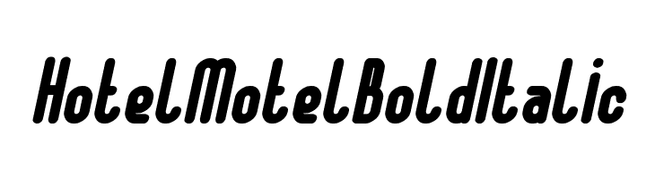 Hotel Motel Bold Italic  Free Fonts Download