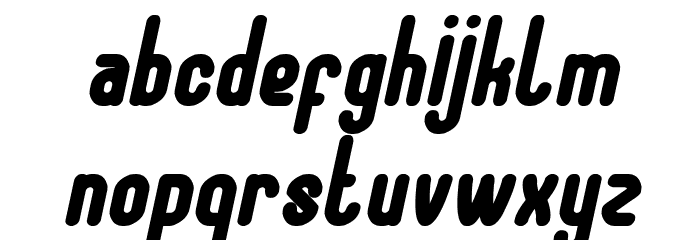Hotel Motel Bold Italic Font LOWERCASE