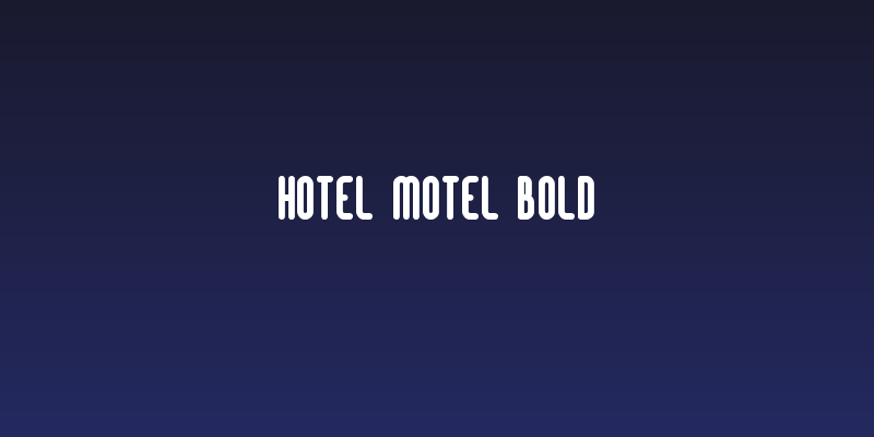 Hotel Motel Bold Social Header