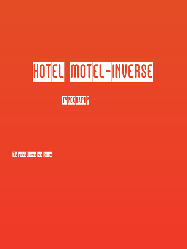 Hotel Motel-Inverse Poster