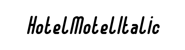 Hotel Motel Italic  Скачать бесплатные шрифты