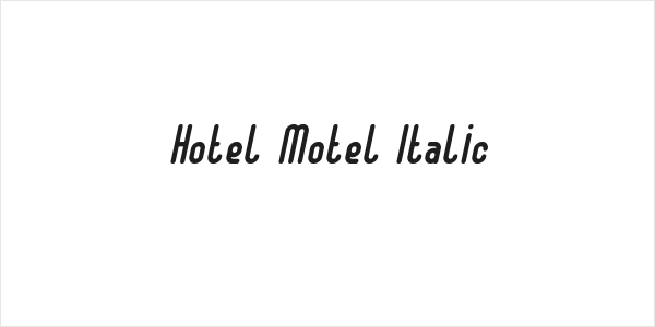 Hotel Motel Italic Logo