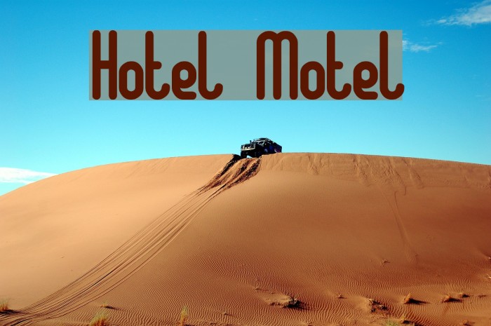 Hotel Motel Font examples