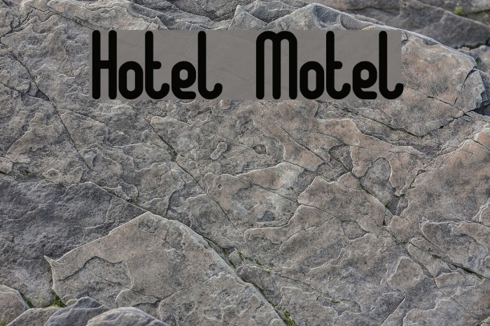 Hotel Motel Font examples