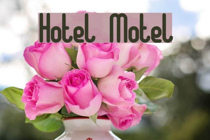 Hotel Motel Font examples
