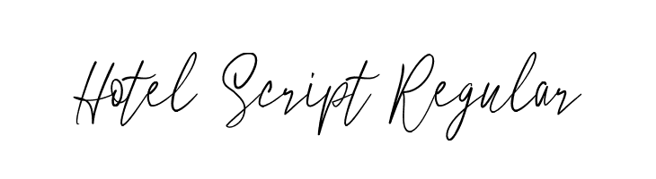 Hotel Script Regular  font caratteri gratis
