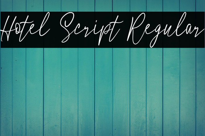 Hotel Script Regular Example 1