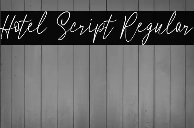 Hotel Script Regular خط examples