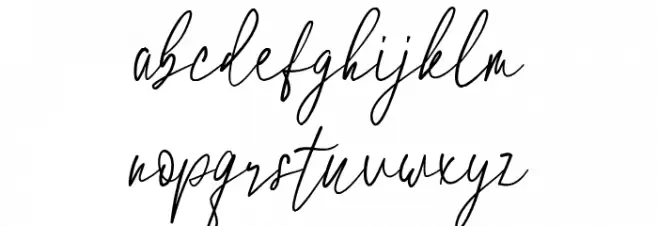 Hotel Script Regular Schriftart Kleinbuchstaben